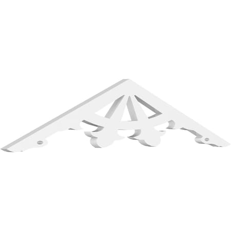 Ekena Millwork Pitch Riley Architectural Grade PVC Gable Pediment, 36"W x 7 1/2"H x 1"P (5/12) GPP036X008X100RIL